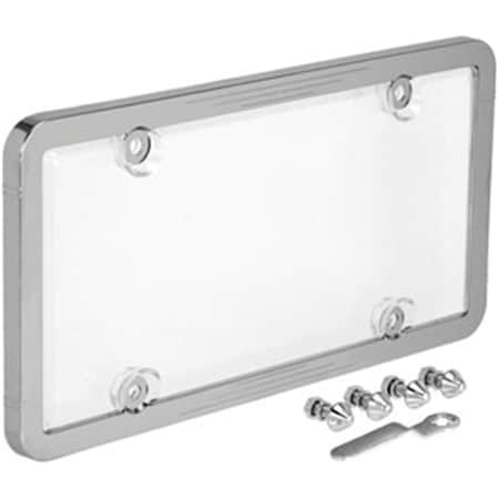 Striker Ultimate Tuf Combo License Plate Frame and Bubble Shield, Chrome And Clear ST55971
